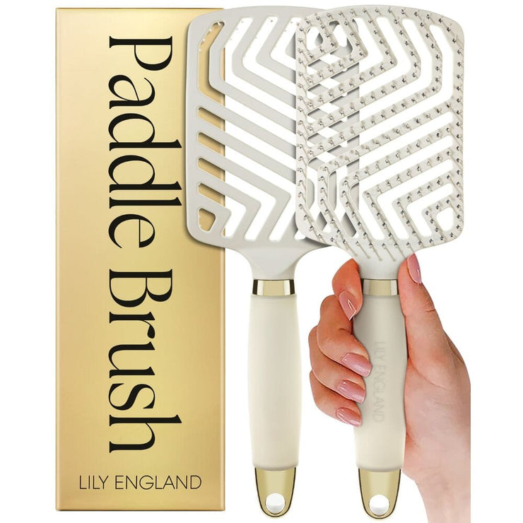 Flexible Paddle Brush Gel Handle - Beige