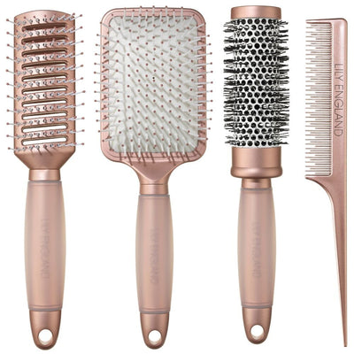 Luxury Hair Brush Set - Matte Rose Gold