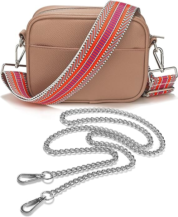 Ladies Cross Body Bag - Brown/Orange