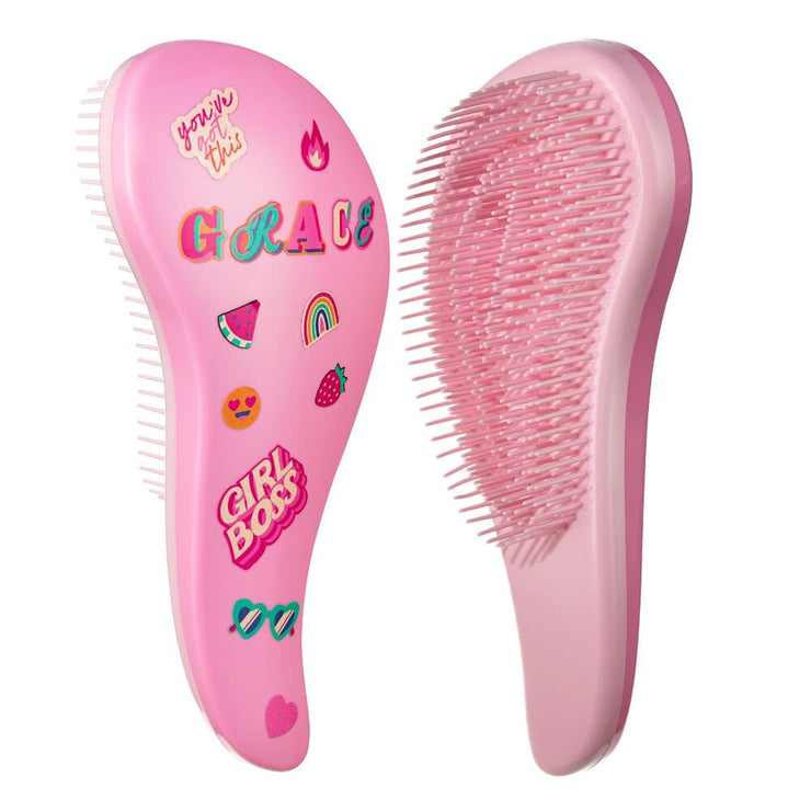 Detangling Brush - Pink + 39 Stickers